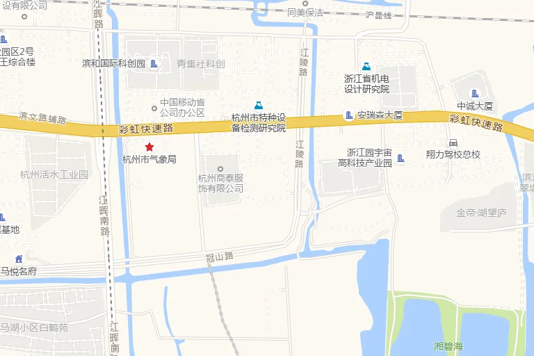 浙江省杭州市滨江区蜂播印产业园周边地图